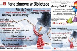 Informacja o feriach zimowych w Miejskiej i Gminnej Bibliotece Publicznej w Wieluniu