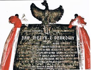 Tablica pamiątkowa w kościele św. Wawrzyńca w Dąbrowie